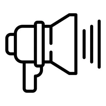 Fraud megaphone icon outline vector. Stop secure Stock Illustration
