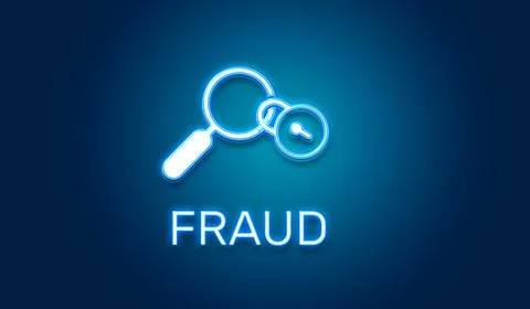 Fraud neon Stock Illustration