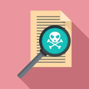 Fraud personal paper icon, flat style Stock Illustration