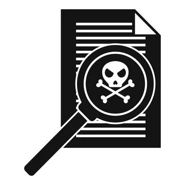 Fraud personal paper icon, simple style Stock Illustration