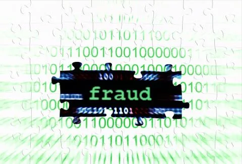 Fraud puzzle concept Stock Illustration