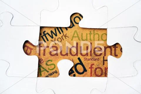 Fraud puzzle concept Stock Photos