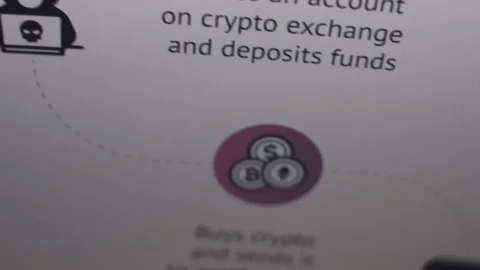 Fraud scheme on cryptocurrency exchange. How it works step by step Stock Footage 150270130