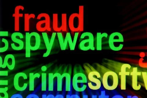 Fraud spyware crime concept Stock Illustration