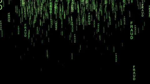 Fraud text on the screen concept. Stock Illustration