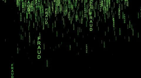 Fraud text on the screen concept. Stock Illustration