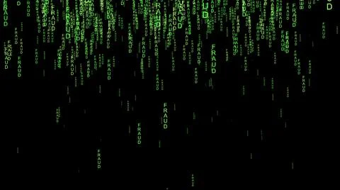 Fraud text on the screen concept. Stock Illustration