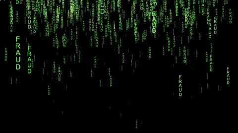 Fraud text on the screen concept. Stock Illustration