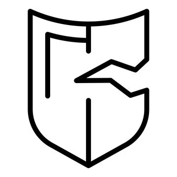 Fraud theft icon outline vector. Stop secure Stock Illustration