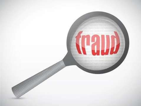 Fraud under search. concept illustration design Stock Illustration