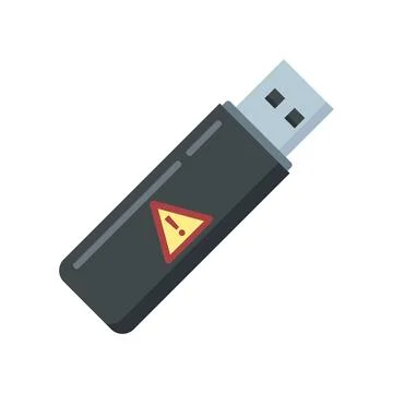 Fraud usb flash icon flat isolated Stock Illustration