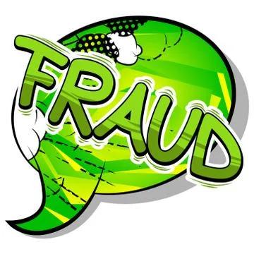 Fraud - Vector illustrated comic book style phrase. 스톡 일러스트