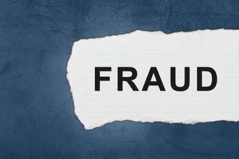Fraud with white paper tears Stock Illustration