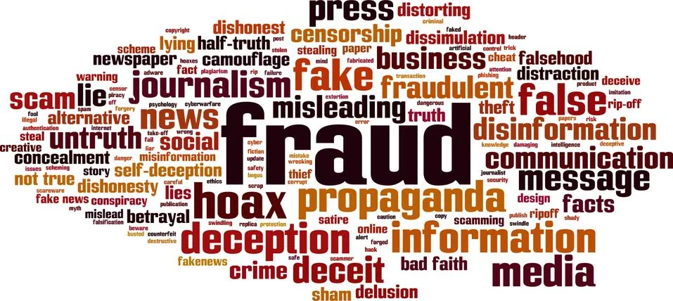 Fraud word cloud Stock Illustration