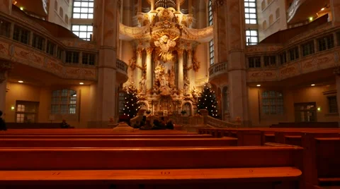 The Frauenkirche in Dresden Stock Footage 50589239