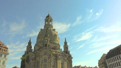 Frauenkirche Dresden in Sunlight Stock Footage 220019456