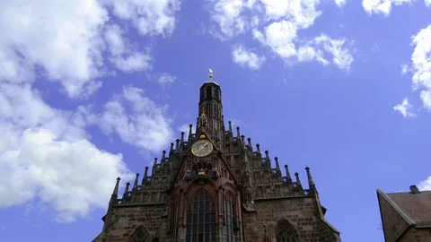 Frauenkirche in Nuremberg Stock Footage 117586184