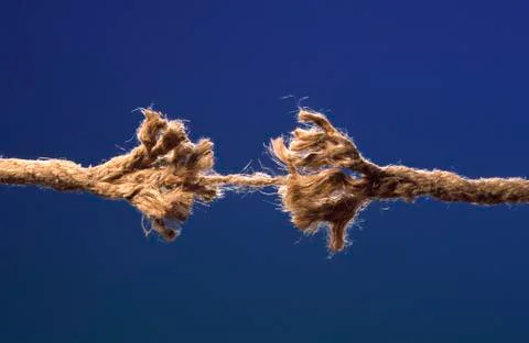 Fraying Rope about to Break Stock Photos