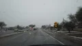 freak storm driving in a desert snow storm seq-2-5 Video HD
