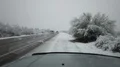 freak storm driving in a desert snow storm seq-1-1 HD 동영상