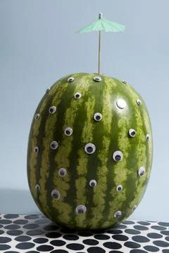 Freak watermelon1 Stock Photos