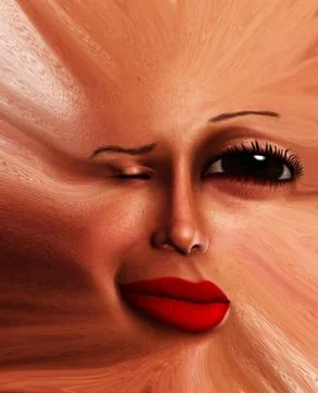 Freaky Face Flat Stock Illustration