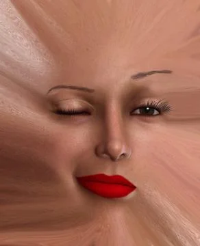 Freaky Face Flat Stock Illustration