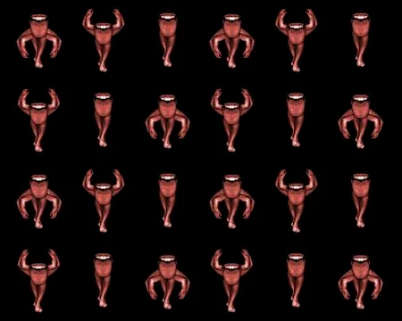 Freaky Monsters Pattern 库存插图