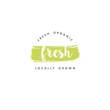 Freash product icons and elements collection for food market, ecommerce, organic Stock Illustration