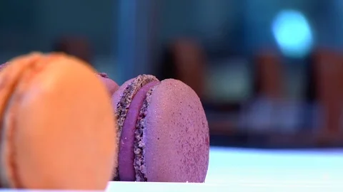 Frech Macrons In Store Setting Stock Footage 109026694