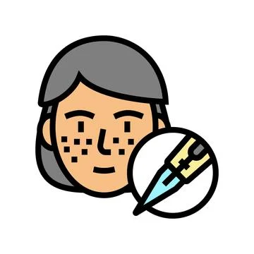 Freckle tattoo color icon vector illustration Stock Illustration