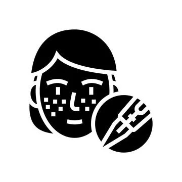 Freckle tattoo glyph icon vector illustration Stock Illustration