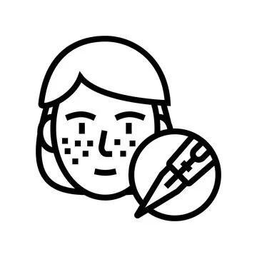Freckle tattoo line icon vector illustration Stock Illustration