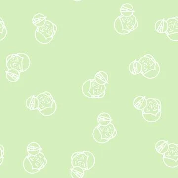 Freckle tattoo line seamless pattern Stock Illustration