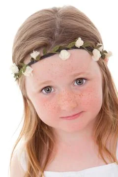Freckles child Stock Photos