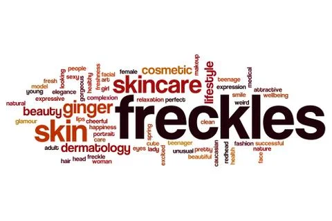 Freckles word cloud Stock Illustration