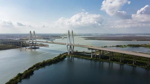 Fred Hartman Bridge Time Lapse Stock Footage 292869993