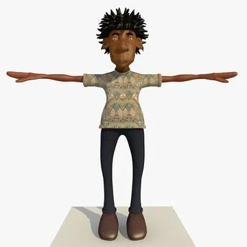 Fred The Laid Back Casual Rasta Man Rigged 3D Model