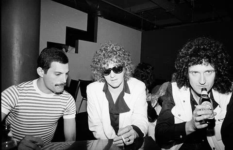 Freddie Mercury and Brian May Stock Photos
