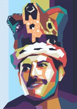 Freddie Mercury Queen Band Stock Illustration