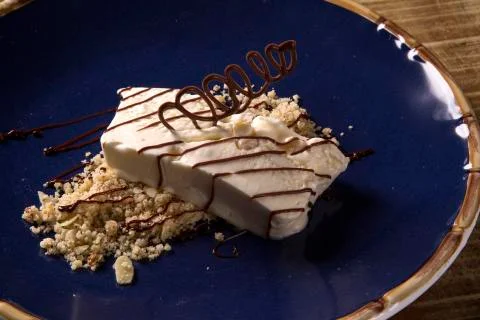 Freddo dessert with torrone Stock Photos