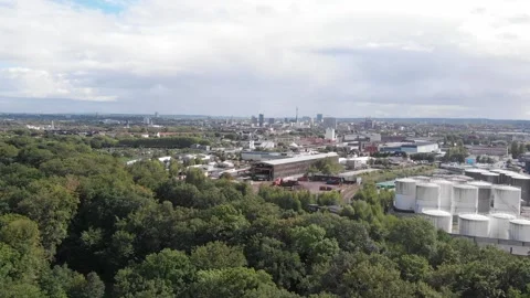 Fredenbaumpark, Aerial shot Video stock 233473118