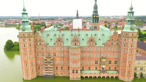 Frederiksborg castle in Denmark - close up Stock Footage 295486934