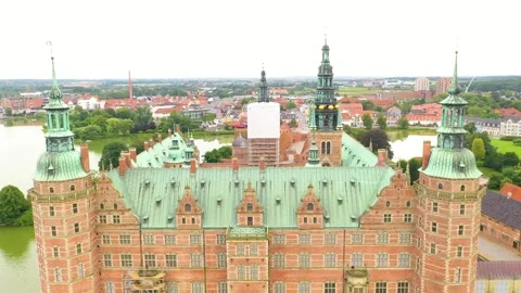 Frederiksborg  Fly Up Close-up Stock Footage 295487530