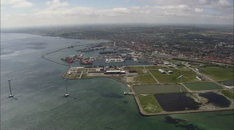 Frederikshavn aerial Stock-Footage 65380948
