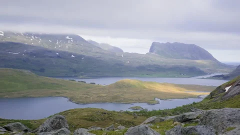 Fredvang from the top Stock Footage 283559750