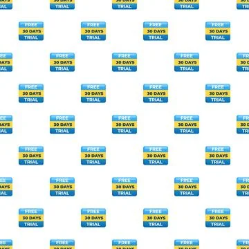 Free 30 days trial button repetitive pattern 스톡 일러스트