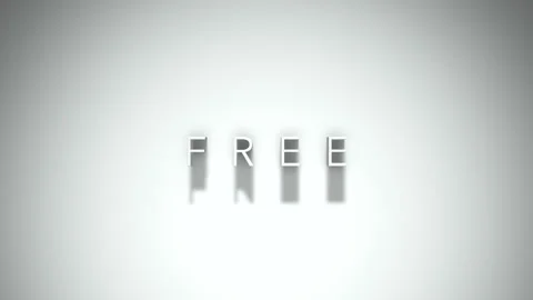 Free 3D title animation with shadows on a white background Stock Footage 296003411