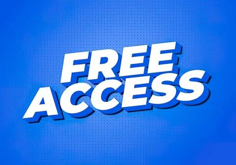 Free access text on blue background for digital design Stock Illustration