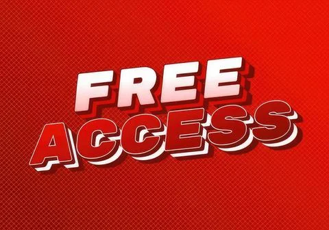 Free access text on red background for promotion or offer Stock Illustration